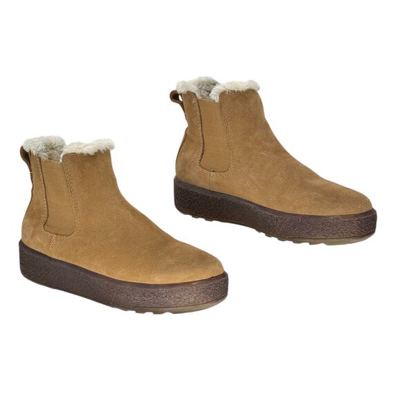 Madewell The Toasty Chelsea Boot Women's 8 Faux Shearling Pull On Brown Chunky - Picture 5 of 10